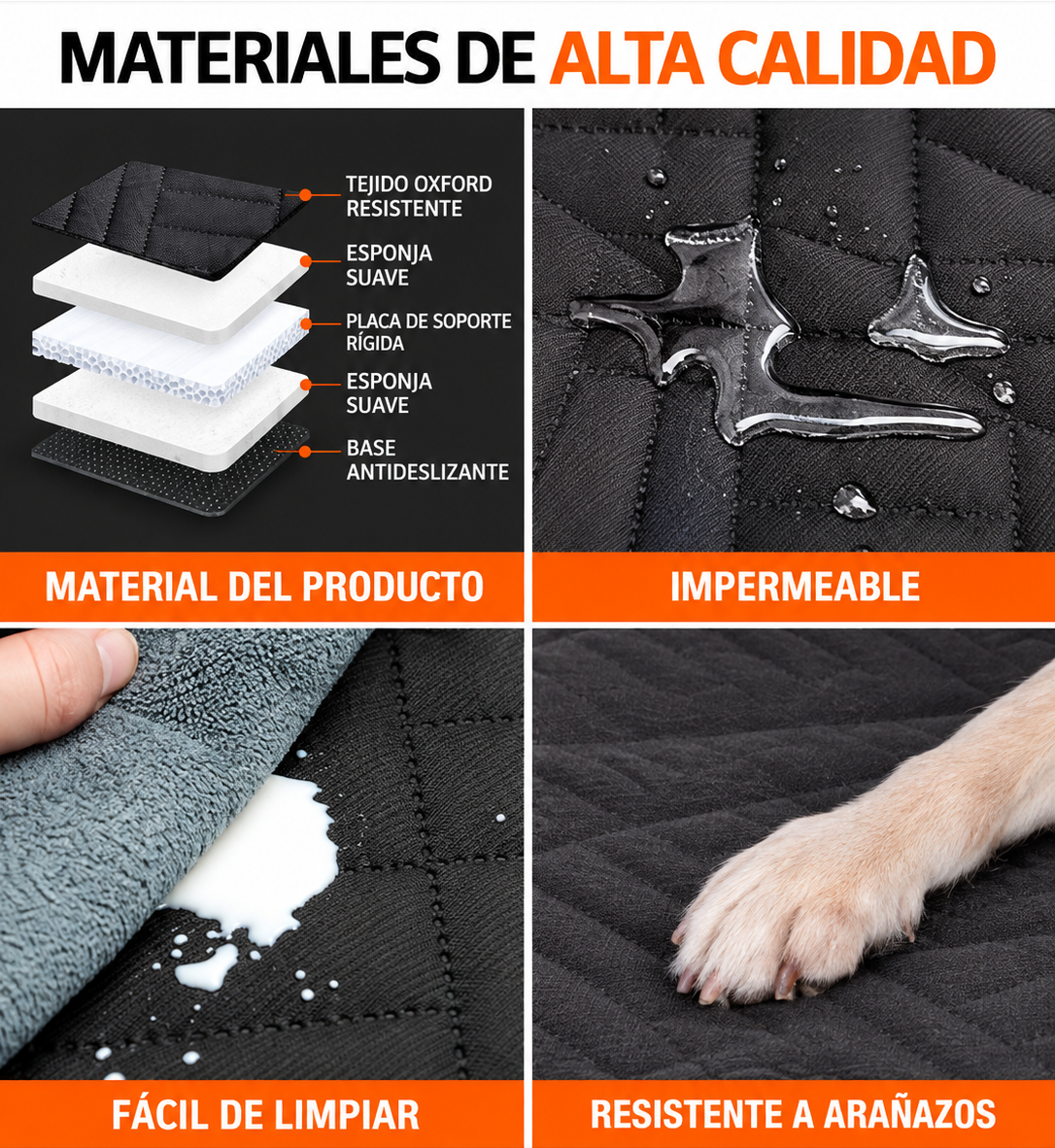 Funda para asiento trasero para perros